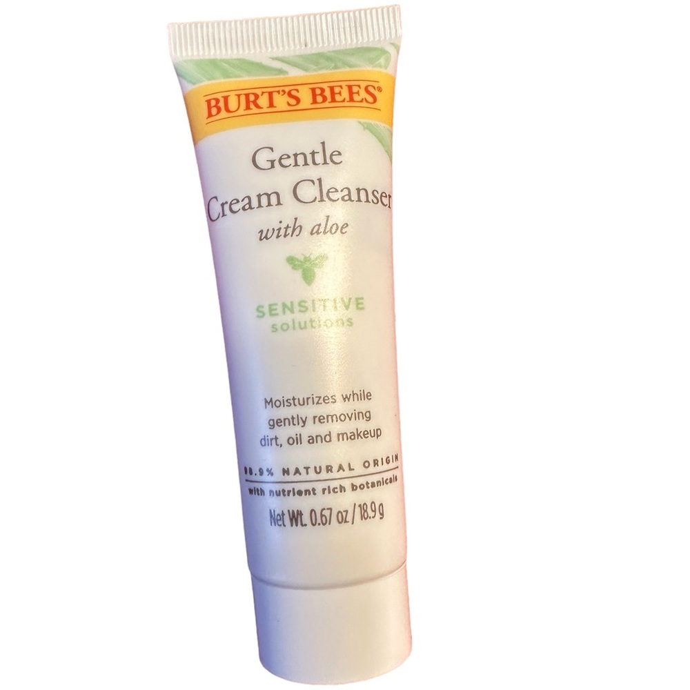 Burt’s Bees Gentle Foaming Face Cleanser Aloe Cotton Extract 0.67 oz Travel Size